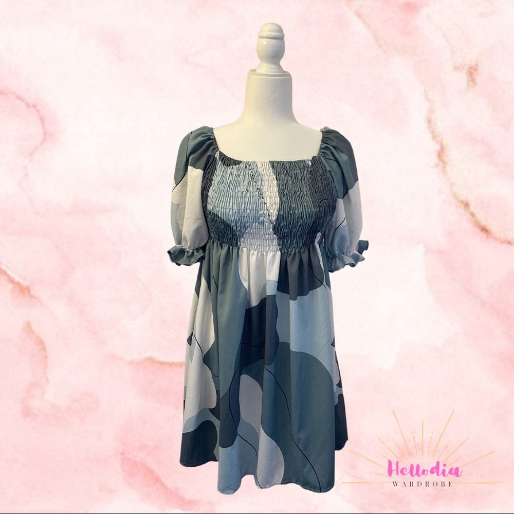 Blue circles dress